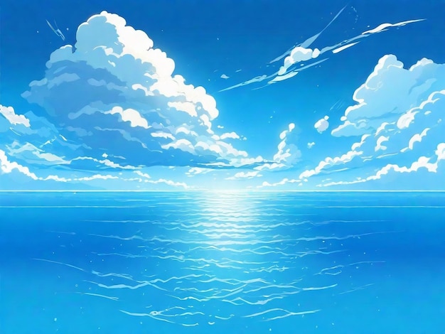 アニメの海と空