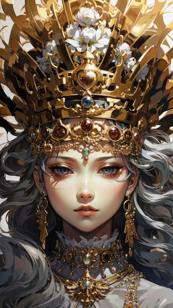 anime queen with crown