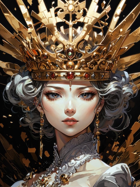 anime queen with a crown