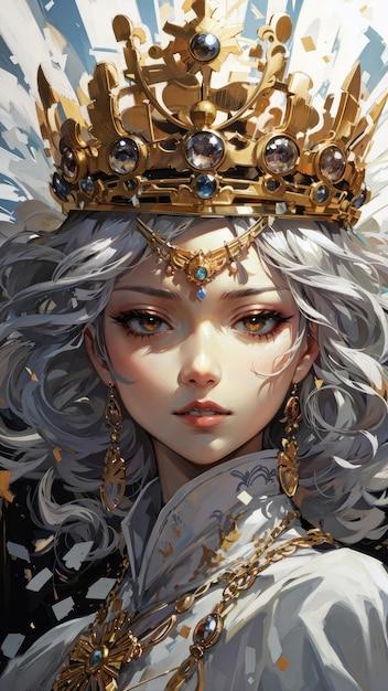 anime queen with a crown