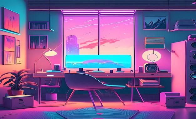 Anime Room PC, Aesthetic Anime Room, HD wallpaper