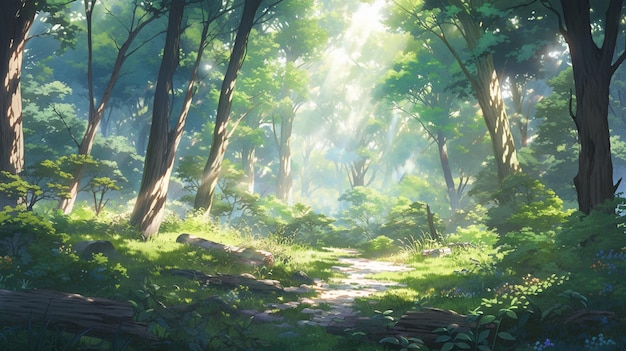 90+ Anime Forest HD Wallpapers and Backgrounds