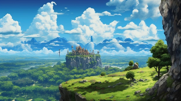 Download Anime, Mountains, Scenery. Royalty-Free Stock Illustration Image -  Pixabay
