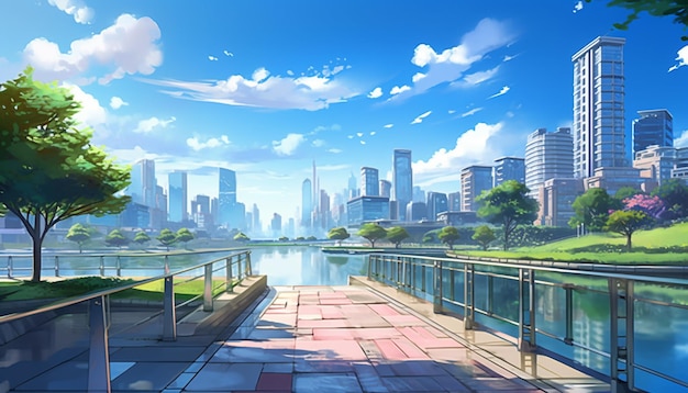 Free download Anime Wallpaper City Background 1920x1080 for your Desktop  Mobile  Tablet  Explore 26 Anime City Spring Wallpapers  City Background  City Wallpaper City Backgrounds