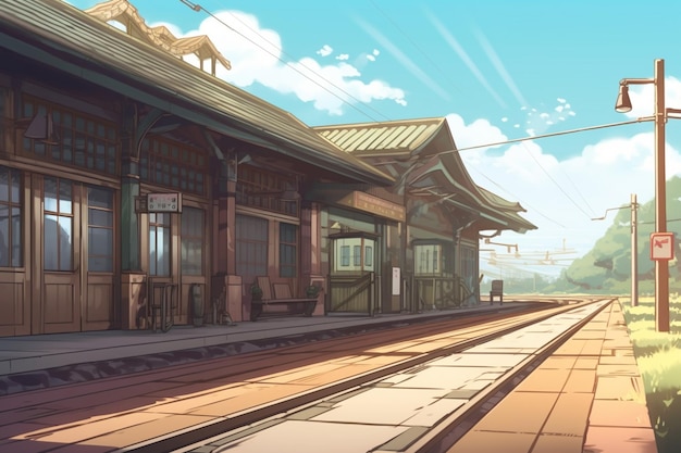 Download Train Station Your Name Anime 2016 Wallpaper | Wallpapers.com