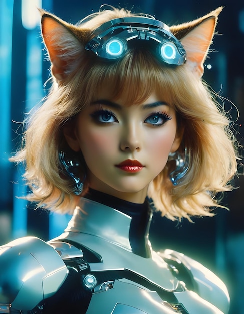 Anime scifi gekke kattenvrouw uit de jaren 90