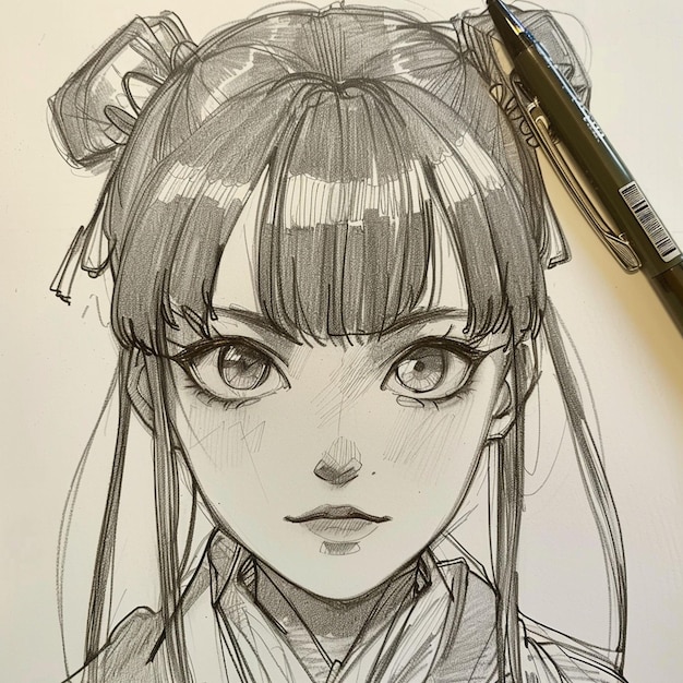 Foto sketch di carta da parati per anime