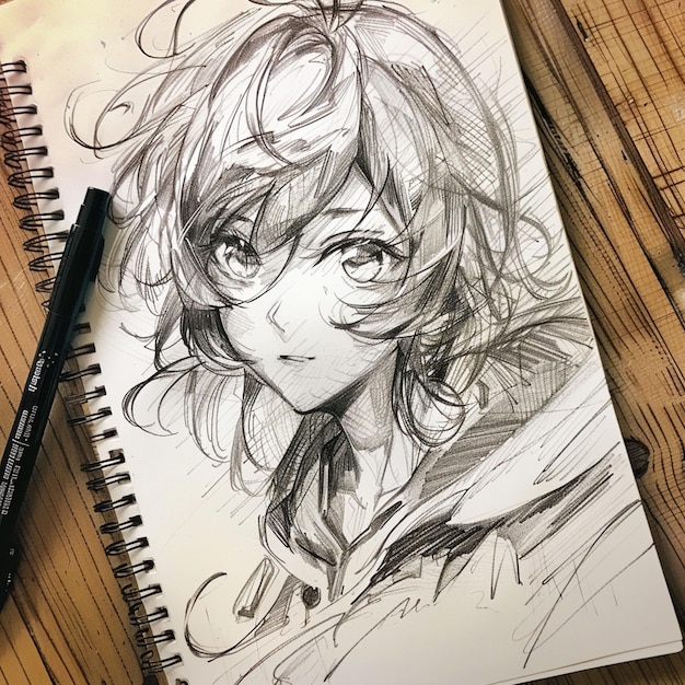 Foto sketch di carta da parati per anime