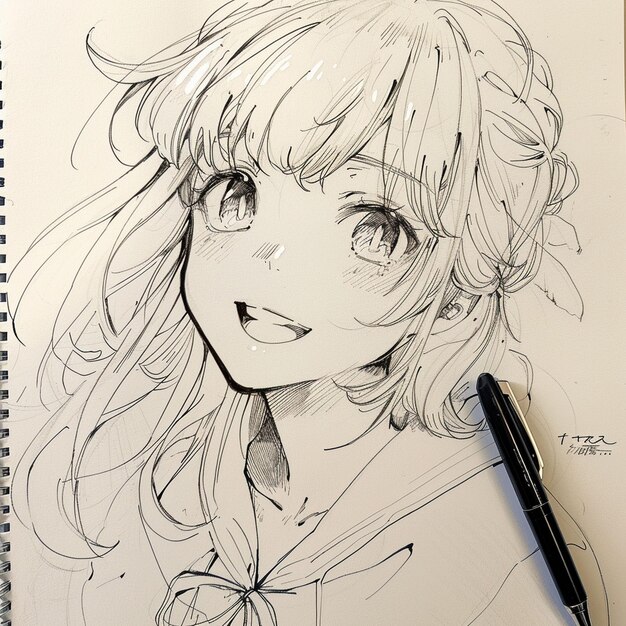 Foto sketch di carta da parati per anime