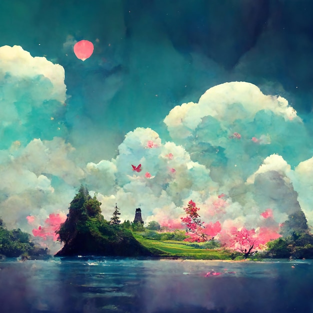 Anime Style Landscape Art