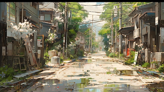 Anime Vibrant Captivating world of comic manga landscape