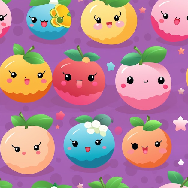 Animestyle smiling apples generated by AI