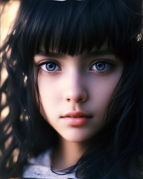 Anise masterpiece realistic portrait of a girl beautiful face sunlight cinematic light