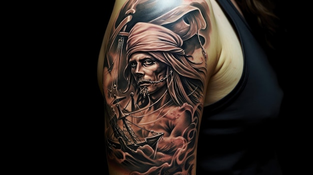 Anker piraten tatoeage kunst