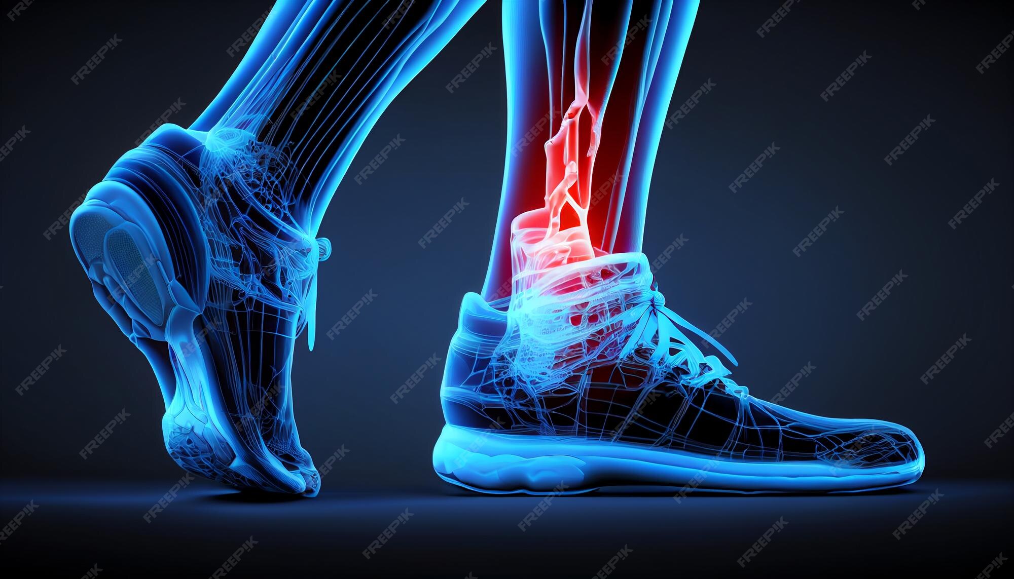 Premium Photo Ankle pain in runners anatomy and generative ai