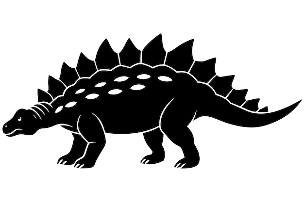 ankylosaurus silhouette vector illustration