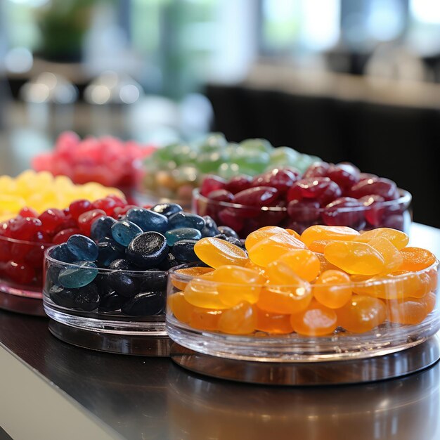 Photo anmitsu a traditional japanese dessert made with fruit agar jelly dessert photography