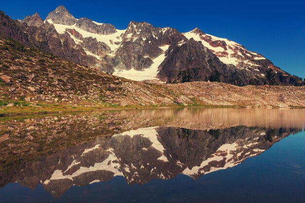 Ann lake and mt. Shuksan, Washington