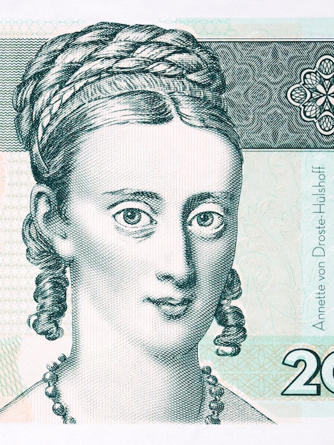 Annette von DrosteHulshoff a portrait from money