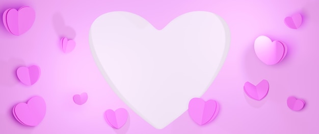 Anniversary event celebration concept on pink background for Happy Women, Mother father, sweet heart,