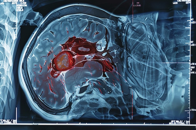 Annotated CT scan of the abdomen for liver tumor d generative ai