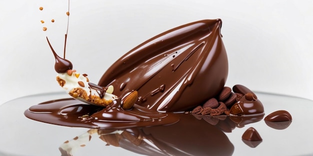 Фото Анонс вкусного шоколада с миндалем