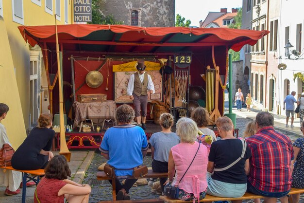 Foto l'annuale festival della città vecchia altstadtfest grlitz 2023 a gorlitz in germania