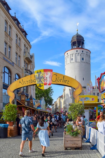 Foto l'annuale festival della città vecchia altstadtfest grlitz 2023 a gorlitz in germania