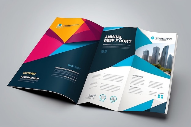 Annual report brochure flyer design Leaflet presentation book cover templates