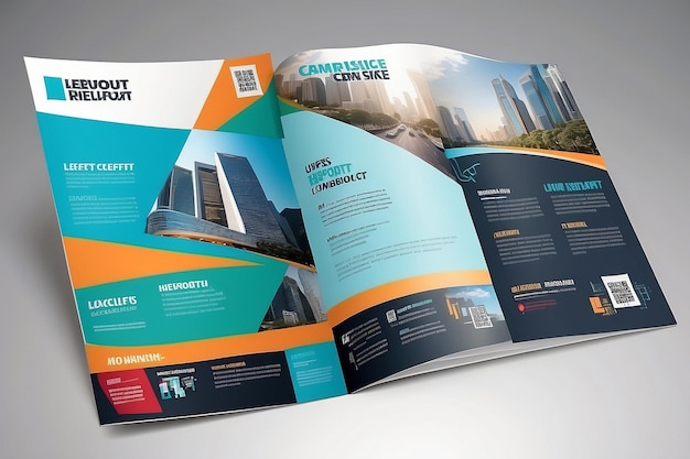 Annual report brochure flyer design template vector Leaflet presentation book cover templates
