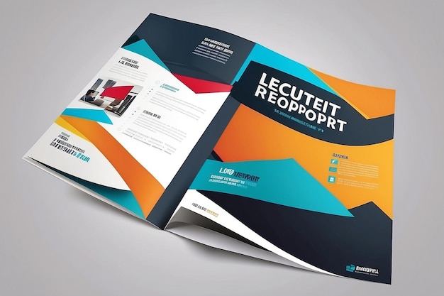 Annual report brochure flyer design template vector Leaflet presentation book cover templates