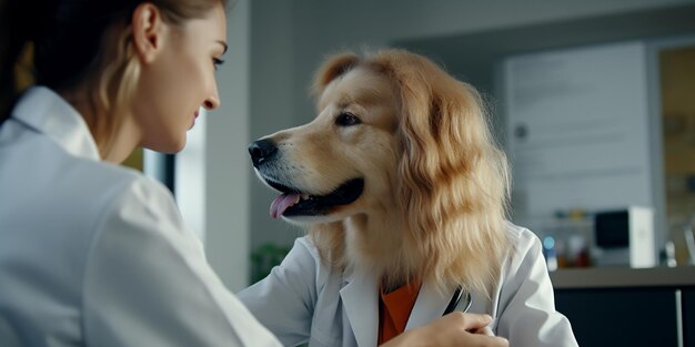 Annual Veterinary Checkup Young Doctor Talking