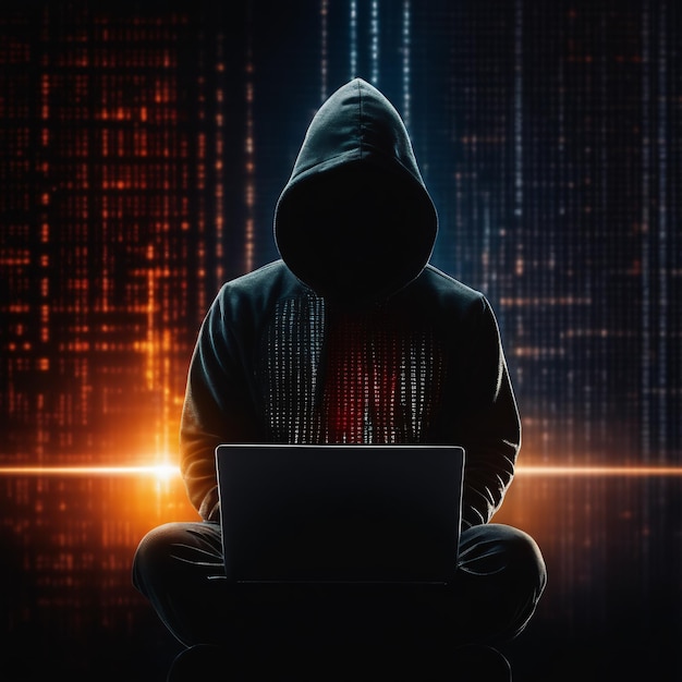 Anonymous Hacker in hooded sweater cyber crime