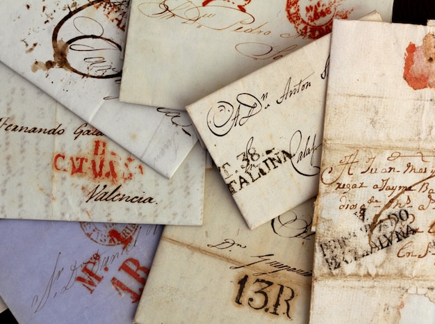 Anonymous handwritten real old letters from Spain