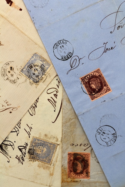 Photo anonymous handwritten real old letters from spain