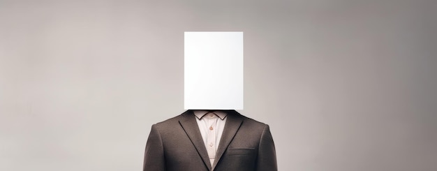 Foto persona anonima con la faccia nascosta