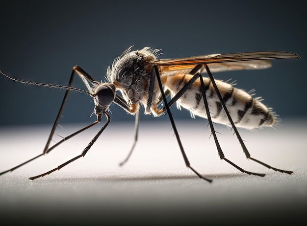 Комары Anopheles опасный переносчик малярии зика денге, чикунгуньи и других инфекций Насекомое изолировано на белом фоне