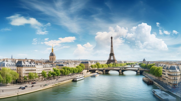Anorama uitzicht op de prachtige stad Parijs