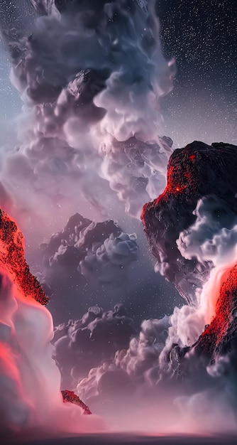 another planet in space abstract lava clouds background