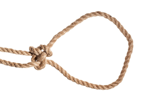 Another side of Running bowline knot tied on rope