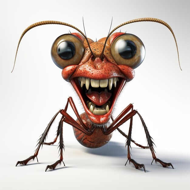 Photo a ant cartoon creature