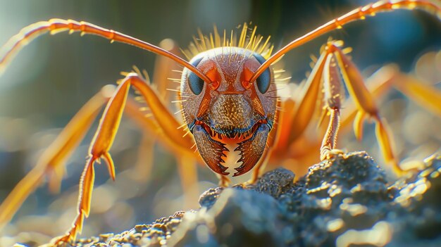 Ant close-up in detail Macro AI generatief