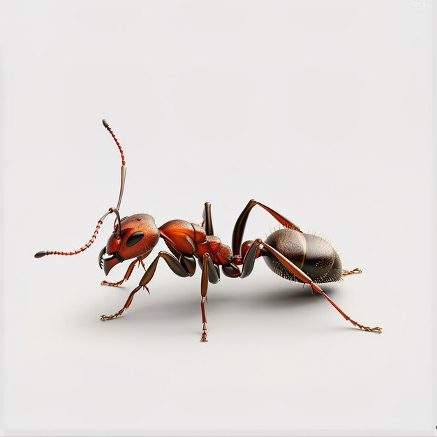 An ant in white background Job ID 68f98550ef0441b7ab0eef608165c99b