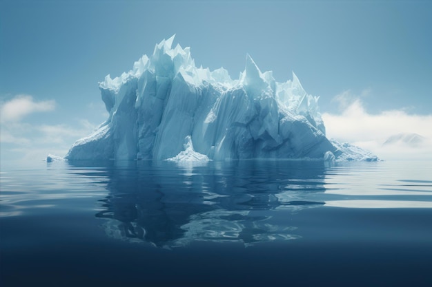 Antarctic iceberg floating in the water