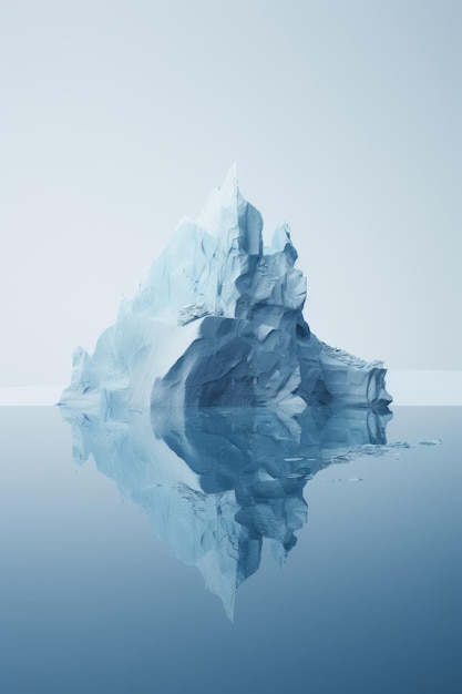 Фото Антарктический морской айсберг генеративный ии