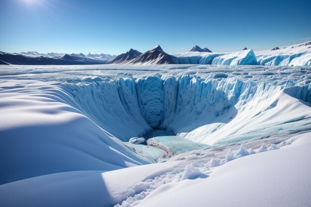 Antarctica arctic thick glaciers snow snow mountains cold wallpaper background landscape