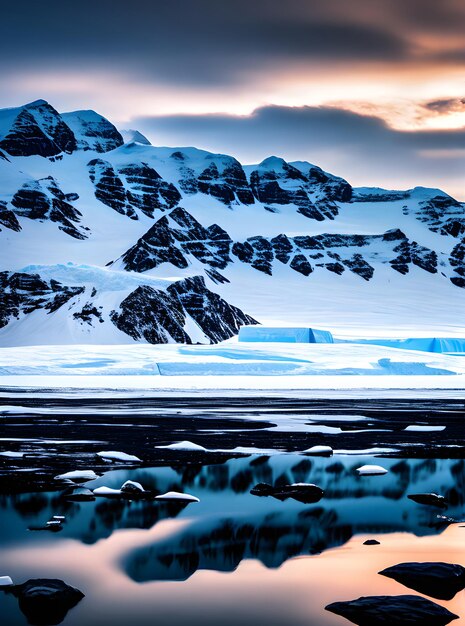 Photo antarctica focused detailed superior quality