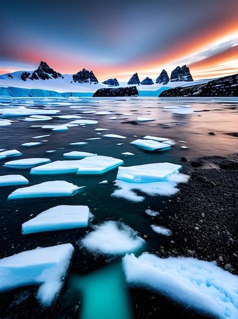 Foto antarctica scherpe focus gedetailleerde hoge kwaliteit