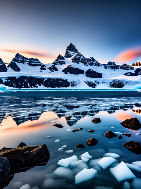 Photo antarctica sharp focus detailed high quality