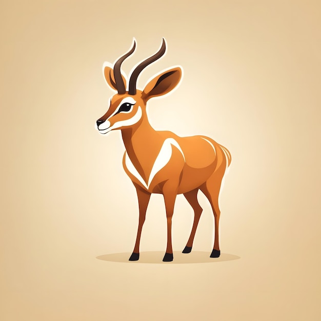 Photo antelope animal illustration ai generative